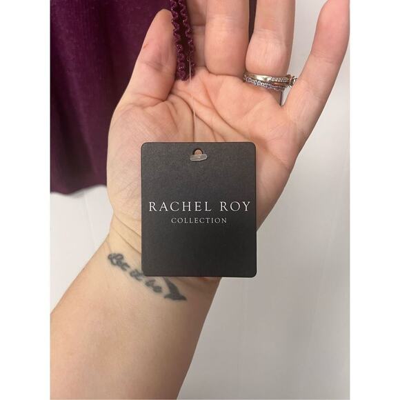 NWT Rachel Roy Purple Sparkly Ribbed Sweater Women’s Large - Picture 6 of 10